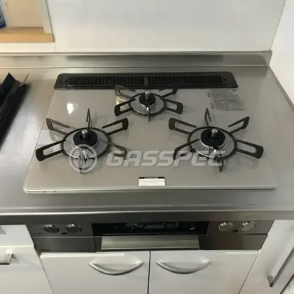 施工後のビルトインガスコンロ（リンナイ RHS31W32L24RASTW）