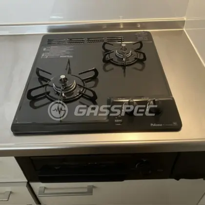 施工後のビルトインガスコンロ（パロマ PD-N202BG）