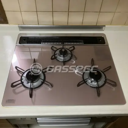 施工後のビルトインガスコンロ（パロマ PD-863WS-60GP）
