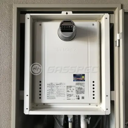 施工後の給湯器（ノーリツ GT-2070SAW-T BL）