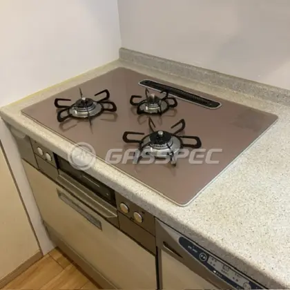 施工後のビルトインガスコンロ（パロマ PD-863WS-U75GP）