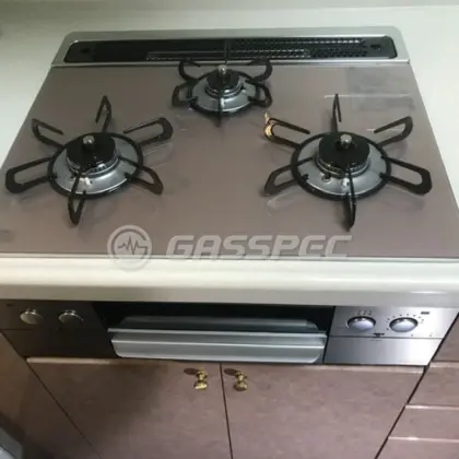施工後のビルトインガスコンロ（パロマ PD-863WS-60GP）
