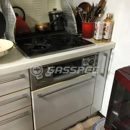 施工前のビルトインガスコンロ（62EG）