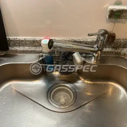 施工後の水栓・蛇口（TOTO TKS05308JA）