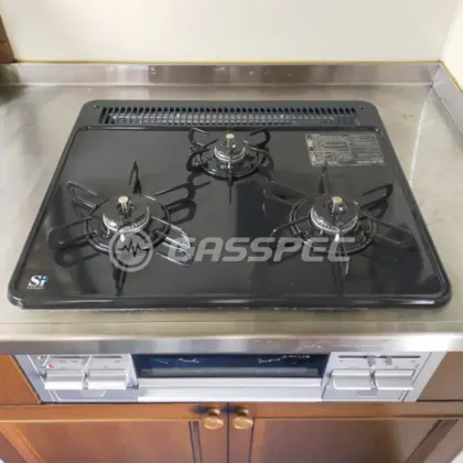施工後のビルトインガスコンロ（パロマ PD-N36WS）