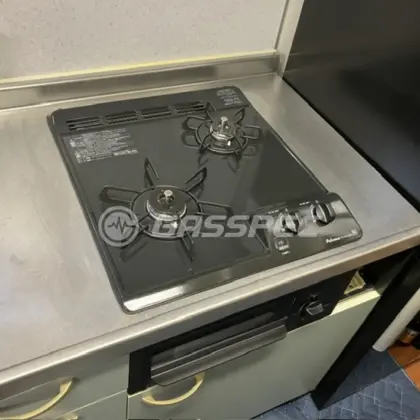 施工後のビルトインガスコンロ（パロマ PD-N202BG）