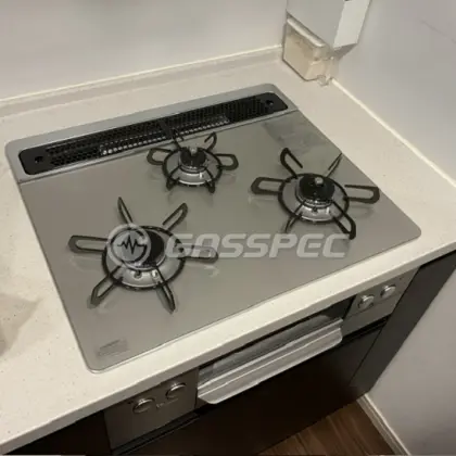 施工後のビルトインガスコンロ（パロマ PD-863WS-60GH）