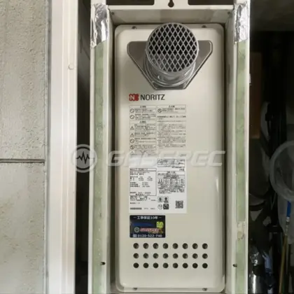 施工後の給湯器（ノーリツ GT-1653AWX-T-4 BL）