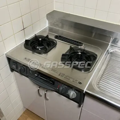 施工後のビルトインガスコンロ（リンナイ URG-655TS2A-R）