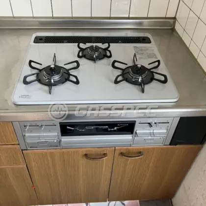 施工後のビルトインガスコンロ（パロマ PD-509WS-60CV）
