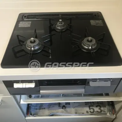 施工後のビルトインガスコンロ（ノーリツ N3WT6RWTP1SI）