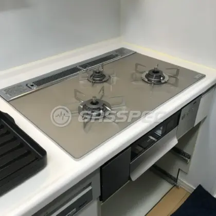 施工後のビルトインガスコンロ（ノーリツ N3S15PWAS6STESC）