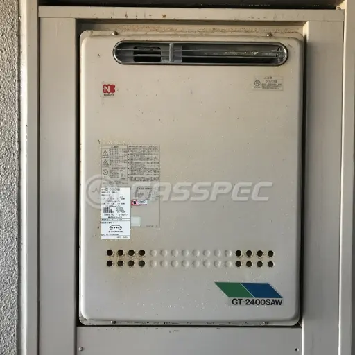 交換前の給湯器（ノーリツ GT-2400SAW）