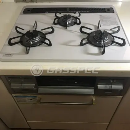 施工後のビルトインガスコンロ（パロマ PD-509WS-60CV）