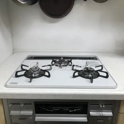 施工後のビルトインガスコンロ（パロマ PD-509WS-60CV）