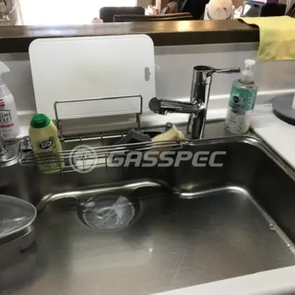 施工後の水栓・蛇口（TOTO TKS05305JA）