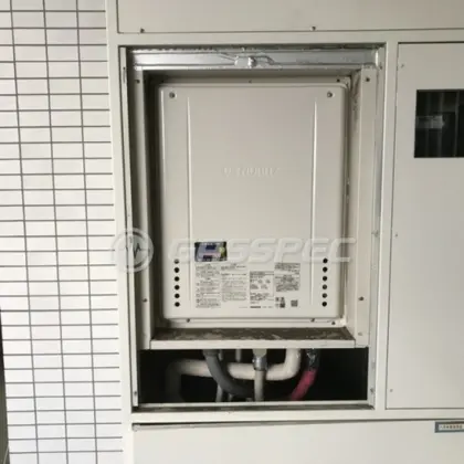 施工後の給湯器（ノーリツ GT-2470SAW-H BL）