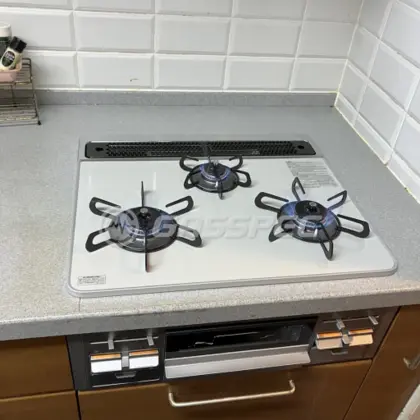 施工後のビルトインガスコンロ（パロマ PD-509WS-60CV）