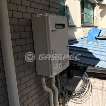 施工後の給湯器（ノーリツ GQ-1639WS-1）