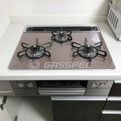 施工後のビルトインガスコンロ（パロマ PD-863WS-60GP）