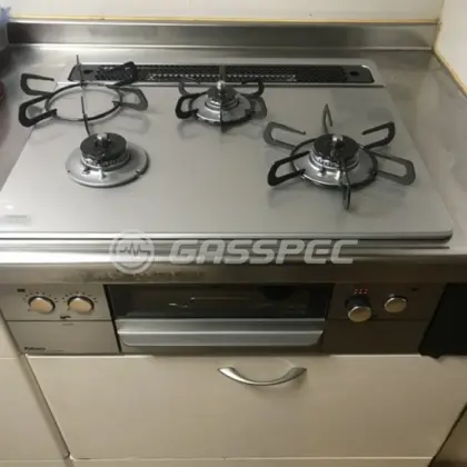 施工後のビルトインガスコンロ（パロマ PD-863WS-60GH）
