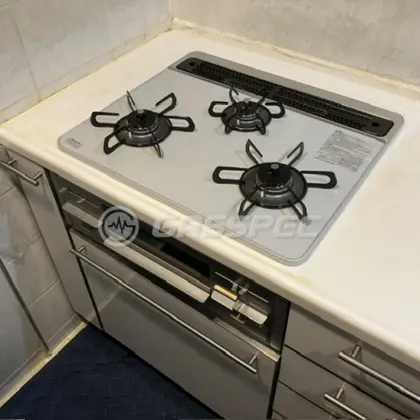 施工後のビルトインガスコンロ（パロマ PD-509WS-60CV）