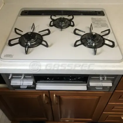 施工後のビルトインガスコンロ（パロマ PD-509WS-60CV）