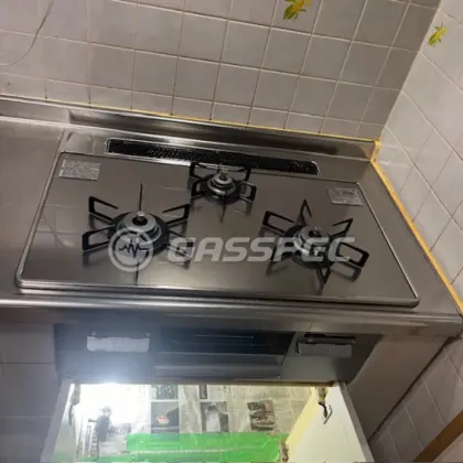 施工後のビルトインガスコンロ（ノーリツ N3WT7RWTSKSI）