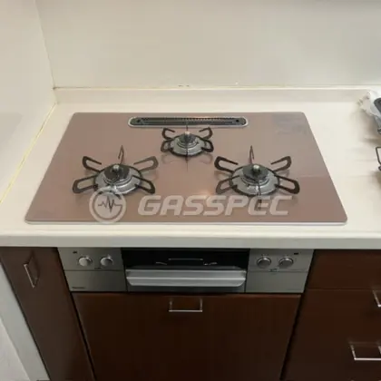 施工後のビルトインガスコンロ（パロマ PD-863WS-U75GP）