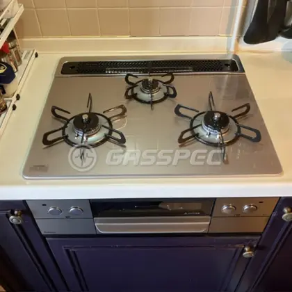 施工後のビルトインガスコンロ（パロマ PD-863WS-60GP）