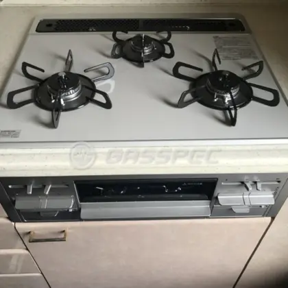 施工後のビルトインガスコンロ（パロマ PD-509WS-60CV）