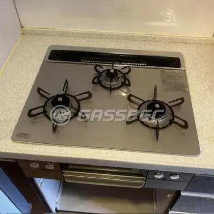 施工後のビルトインガスコンロ（パロマ PD-863WS-60GH）