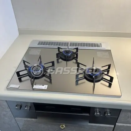 施工後のビルトインガスコンロ（ノーリツ N3WU3PWASKSTEC）