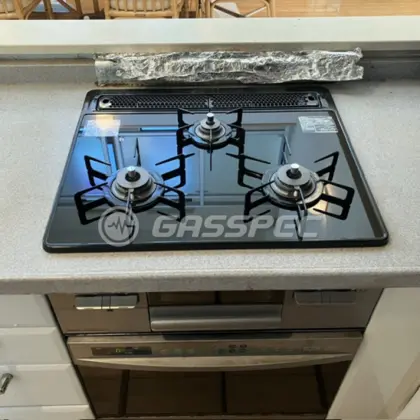 施工後のビルトインガスコンロ（ノーリツ N3WT6RWTP1SI）