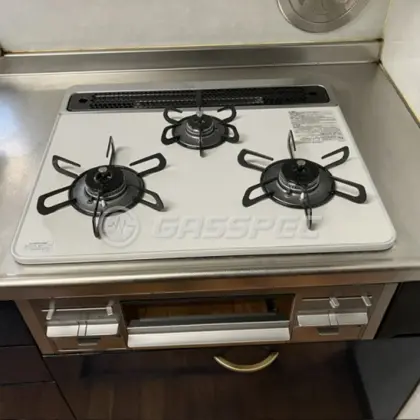 施工後のビルトインガスコンロ（パロマ PD-509WS-60CV）