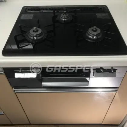 施工後のビルトインガスコンロ（ノーリツ N3WT6RWTP1SI）