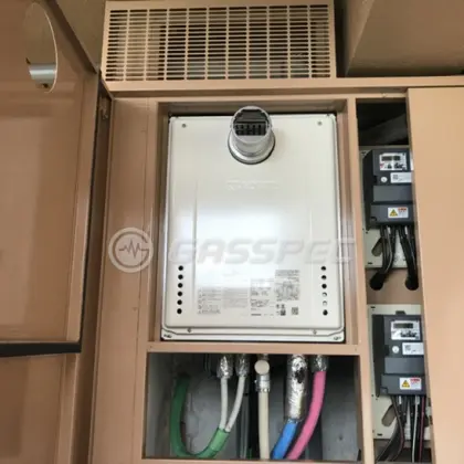 施工後の給湯器（ノーリツ GT-2470SAW-T BL）