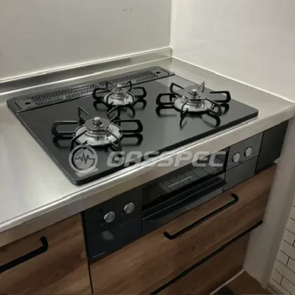 施工後のビルトインガスコンロ（パロマ PD-819W-60GZ）