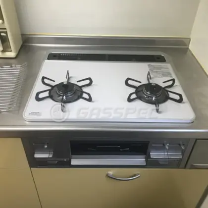 施工後のビルトインガスコンロ（リンナイ PD-200WS-60CV）