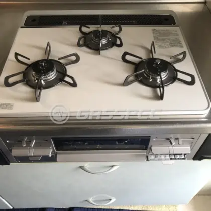 施工後のビルトインガスコンロ（パロマ PD-509WS-60CV）