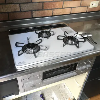 施工後のビルトインガスコンロ（パロマ PD-509WS-60CV）