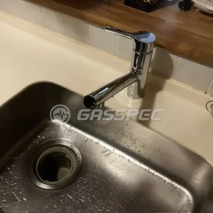 施工後の水栓・蛇口（TOTO TKS05305JA）