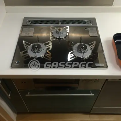 施工後のビルトインガスコンロ（ノーリツ N3S04PWASKSTESC）