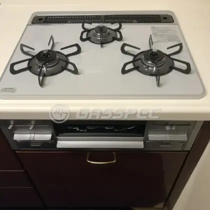施工後のビルトインガスコンロ（パロマ PD-509WS-60CV）