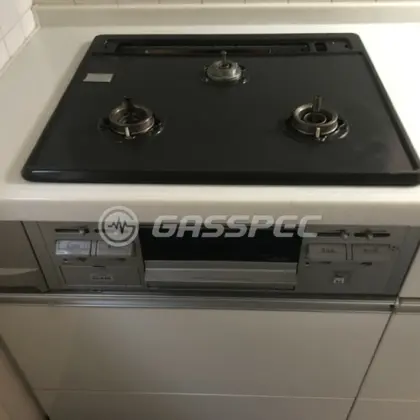 施工前のビルトインガスコンロ（DG32K1SR）