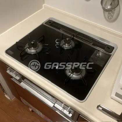 施工後のビルトインガスコンロ（パロマ PD-509WS-60CK）
