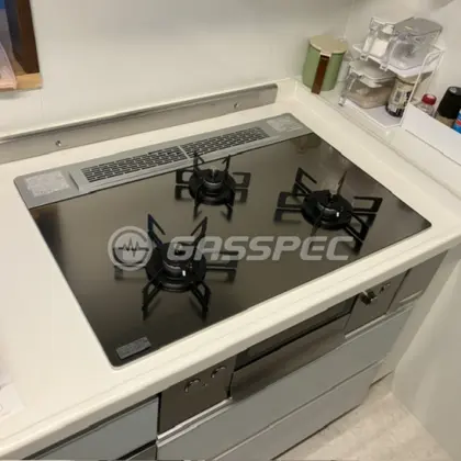 施工後のビルトインガスコンロ（ノーリツ N3WU4PWASKSTEC）