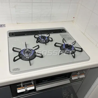 施工後のビルトインガスコンロ（パロマ PD-509WS-60CV）