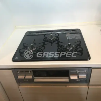 施工後のビルトインガスコンロ（パロマ PD-N36WS）