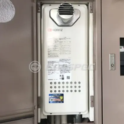 施工後の給湯器（ノーリツ GQ-1628AWX-T-DX BL）